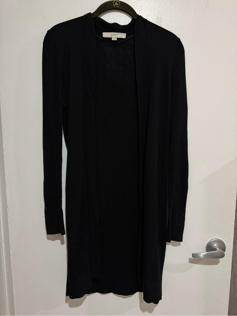 LOFT Black Long Sleeve Open Cardigan